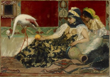 The Pink Flamingo Jean Joseph Benjamin Constant Araber Oil Paintings